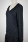 Mobile Preview: Schwarzes Viskose Shirt "Belinda" für Damen Seitenansicht