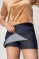Preview: Hosenrock kurz für Damen in Jeansblau Detailansicht Front