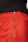 Preview: Hosenrock kurz in Rot für Damen Detailansicht Reißverschluss