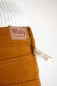 Preview: Bootcut Hose für Damen aus Cord in Orange Detailansicht Labeletikette