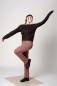 Mobile Preview: Cordhose für Frauen in Altrosa Straight Leg und High Waist Ansicht Ganzkörper