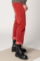 Mobile Preview: Cordhose für Damen in Rot Straight Leg und High Waist Ansicht rechte Seite