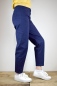 Preview: Baumwollhose für Damen im Mom-Style in Blau-Lila Ansicht rechte Seite