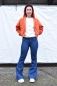 Mobile Preview: Jeans Schlaghose für Damen in Blau Ansicht von vorne