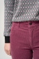 Preview: Cordhose für Damen in Pink Detailansicht Knopfverschluss