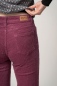 Preview: Cordhose für Damen in Pink Detailansicht Gesäßtasche