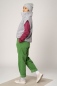 Preview: Cordhose Damen Grün Joggpants Ansicht von linker Seite