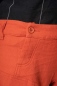 Preview: Wide Leg Hose für Damen Orange Detailansicht von Knopfverschluss