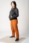 Preview: High Waist Hose "Valma" aus Baumwolle in orange von linker Seite