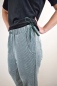Preview: Joggpants für Damen aus Breitcord in Hellblau Detailansicht Gürtelband