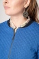 Preview: Blousonjacke für Damen Royalblau Detailansicht Kragen