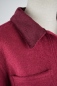 Preview: Hemdjacke Rot Cordkragen Braun Detailansicht Cordkragen