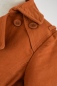 Mobile Preview: Trenchcoat "Jördis" für Damen Orange Detailansicht Kragen