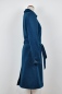 Mobile Preview: Mantel "Tara" aus Wolle für Damen in Blau Ansicht von rechter Seite