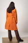Mobile Preview: Wollmantel "Tara" für Damen in Orange Ansicht seitlich von vorne