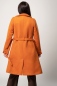 Mobile Preview: Wollmantel "Tara" für Damen in Orange Ansicht von hinten
