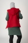 Preview: Wollweste für Damen in Rot Ansicht von hinten