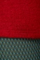 Preview: Wollweste für Damen in Rot Detailansicht Saum