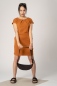 Preview: Jerseykleid kurz in Orange Ansicht von vorne