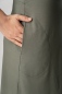 Preview: Viskose Kleid "Coral" in Olivgrün Detailbild Seitentasche rechts