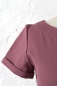 Preview: Viskose Kleid "Fiona" Kurzarm in Altrosa Detailbild von kurzem Ärmel mit Umschlag