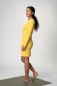 Preview: Kleid "Goss" Langarm in Gelb strukturiert von linker Seite