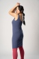 Mobile Preview: Trägerkleid "Gretel aus Bio Baumwolle in Blau von linker Seite