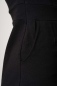 Preview: Nachhaltiges kurzes Kleid in Schwarz ais Biobaumwolle Detailansicht Raffung in Taille