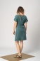 Preview: Nicki Kleid "Lizzy" aus Bio-Baumwolle in Türkis von hinten
