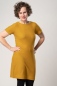 Preview: Kurzes Kleid in Gelb Kurzarm