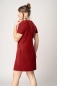Preview: Kurzes Kleid in Rot-Schwarz gemustert Ansicht seitlich von hinten