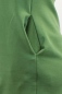 Preview: Sweatkleid in Grün kurz aus Bio-Baumwolle langarm mit Stehkragen Detailansicht Seitentasche