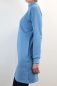 Preview: Sweatkleid in Hellblau kurz mit langen Ärmeln aus Bio-Baumwolle Detailansicht seitlich