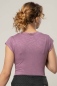 Preview: Viskose T-Shirt "Joy" in Flieder für Damen von hinten
