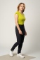 Preview: Damen T-Shirt "Joy" Visksoe in Gelbgrün von rechter Seite Ganzkörper