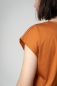 Preview: Bio T-Shirt für Damen Orange Rückansicht