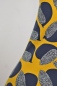 Preview: Tanktop Damen Gelb Detailansicht blaues Blattmuster