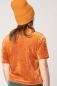 Preview: Nicki Shirt für Damen Orange Samt Rückansicht
