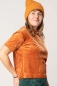 Preview: Nicki Shirt für Damen Orange Samt Ansicht rechte Seite