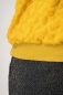 Preview: Kurzarmshirt "Anita" für Damen in Gelb Detailansicht Bund