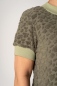 Preview: Kurzarmshirt "Anita" für Damen in Olivgrün Detailansicht Ärmelbündchen