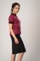 Preview: Kurzarmshirt "Anita" für Damen Animal Print - Zebra Muster Pink-Schwarz von rechter Seite in Kombi mit Hosenrock "Darwina"