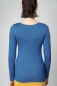 Preview: Blaues Langarmshirt "Lola" Damen von hinten