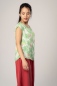 Preview: Viskose Bluse Kurzarm für Damen mit Palmen Ansicht von rechter Seite