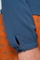 Preview: Bluse Langarm für Damen in Blau mit Knopfleiste ohne Kragen Detailansicht Langärmel
