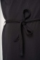 Preview: Schwarzes Blusenkleid Langarm Viskose Detailansicht Taillenband