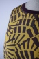 Preview: Blusenshirt Damen Viskose Langarm Gelb und Braun gemustert Detailansicht Muster