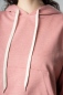 Preview: Hoodie für Damen in Rosa Detailansicht Kapuzenband