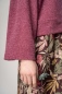 Preview: Oversize Pullover für Damen in Pink meliert Detailansicht weiter Ärmel
