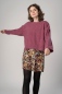 Preview: Oversize Pullover für Damen in Pink meliert